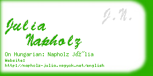 julia napholz business card